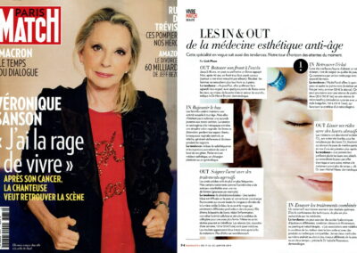 Revue Paris MATCH Article sur la médecine esthétique